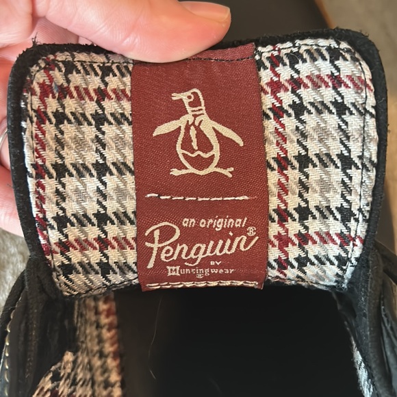 Original Penguin Mens Black Leather Shoes - Picture 7 of 8